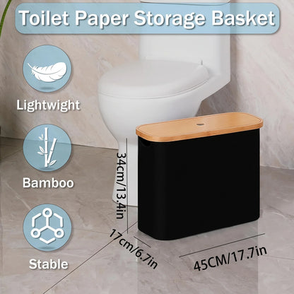 1 Roll Paper Storage Box, Large Capacity, Support Rod, Suitable For Toilet Paper Storage In The Bathroom