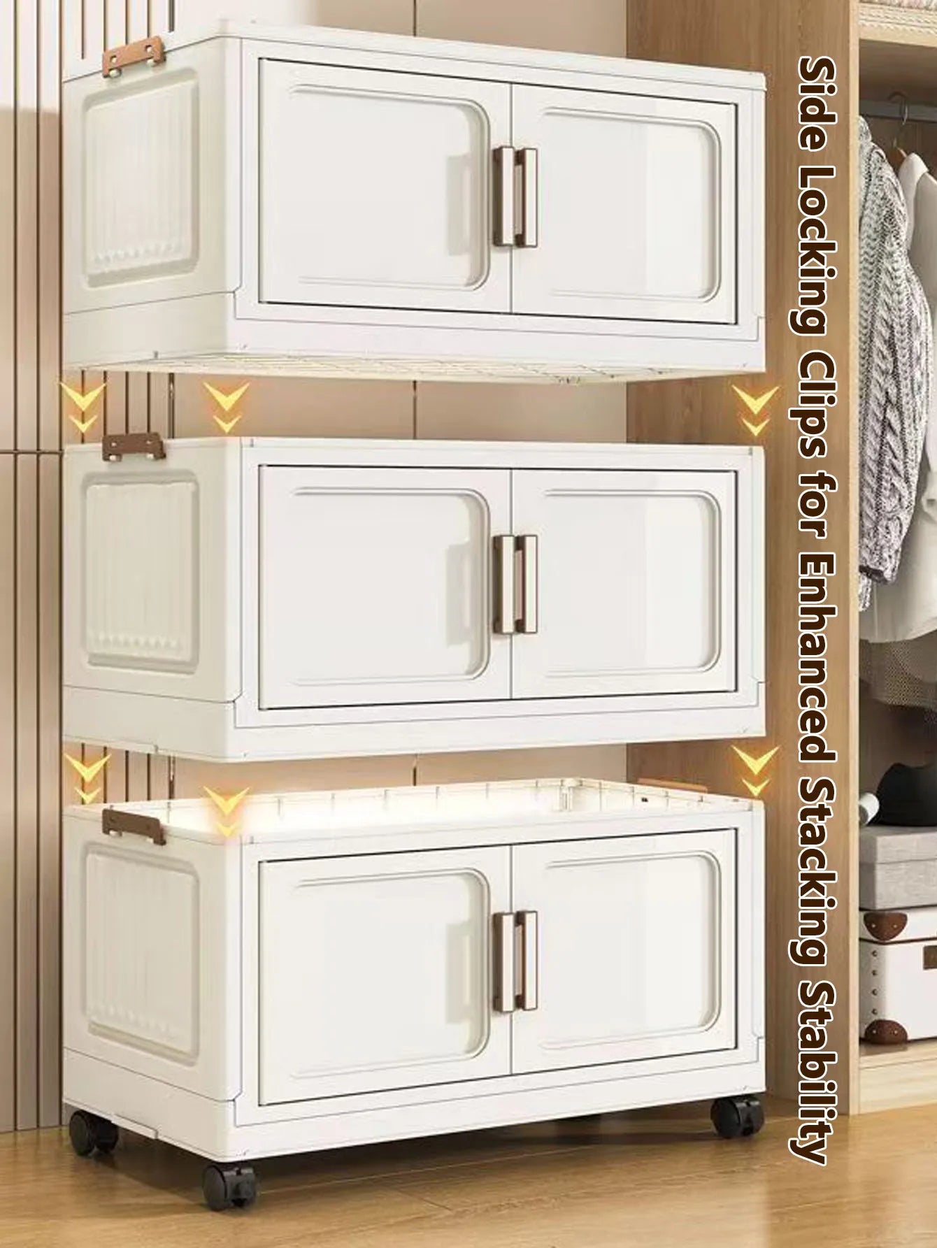 Storage Cabinet No Installation Required Organization Cabinet for Babies and Children Clothes Organizer Box Snack Plastic Foldable