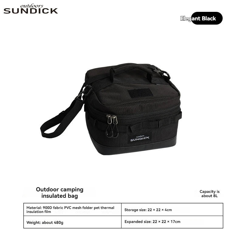 1 black/brown/Army green/camo optional camping insulated outdoor camping bowl cup storage bag