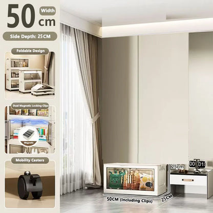 Multi-specification Large Capacity Storage Cabinet with Open Door Multifunction Foldable Closet Organizer Sundries Cabinet