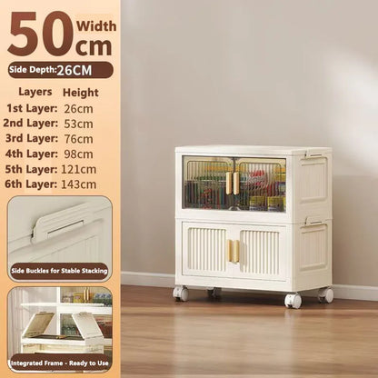 Large Capacity Multifunction Storage Cabinet Dustproof Wardrobe Folding Home Organization Solution