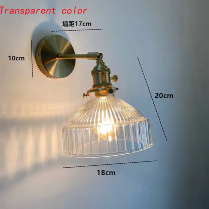 Lighting for Living Room  Wall Decor Nordic Personality Green Glass Art Clear Fresh Air Aisle Mirror Headlight Bedroom Headlamp
