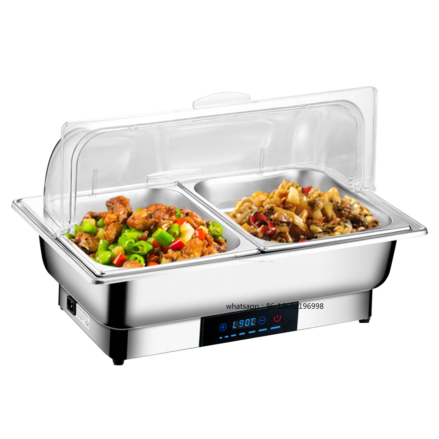 YITIAN 201 Stainless Steel PC Cover Buffet Set High Grade Food Warmer 9 Qt Electric Chafing Dish