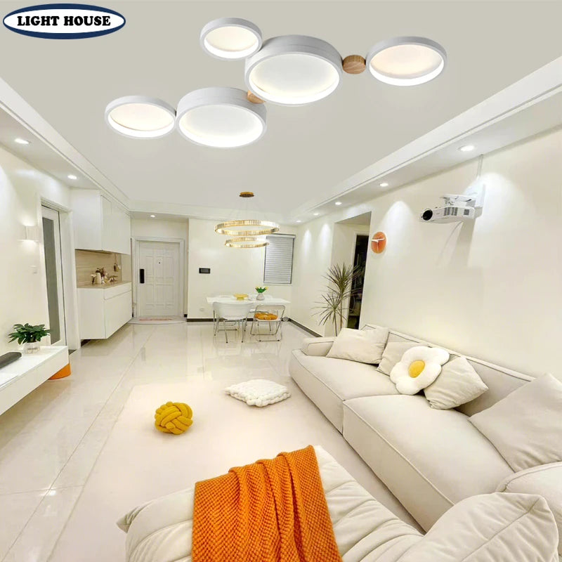 Modern Living Room LED Pendant Light Bedroom Lighting Ceiling Light Indoor Ceiling Light Round LED Ceiling Light Living Room Lig