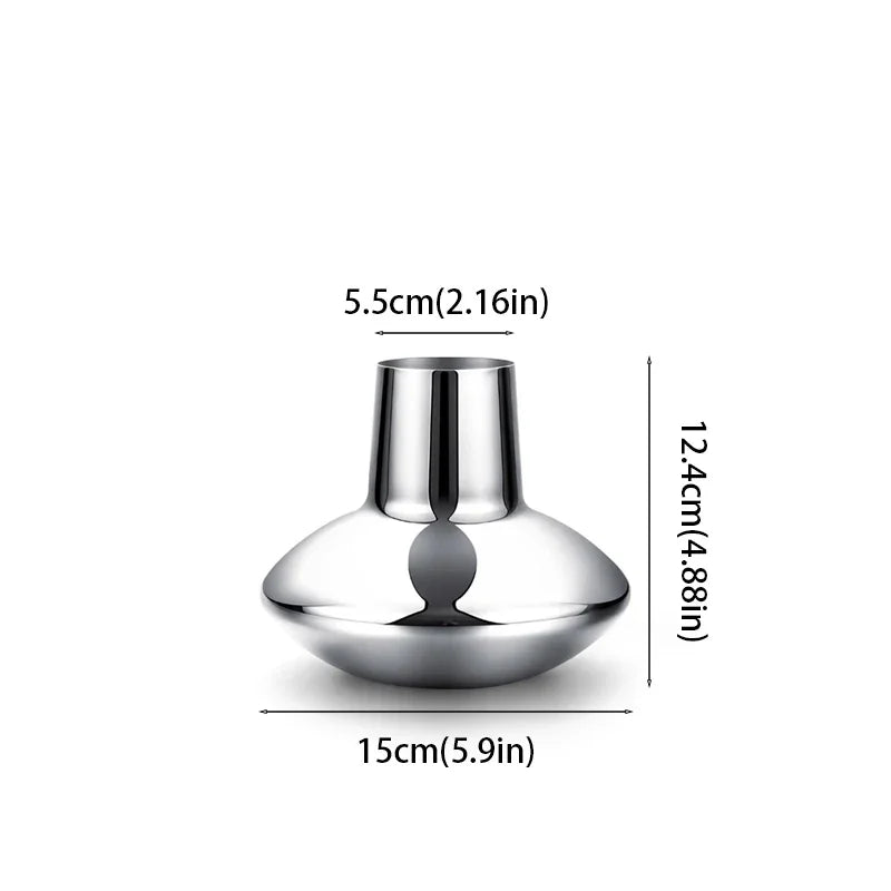 Stainless Steel Vase for Flowers Mini Vases for  Decoration Home Dinner Table Wedding Living Room Scandinavian Gifts