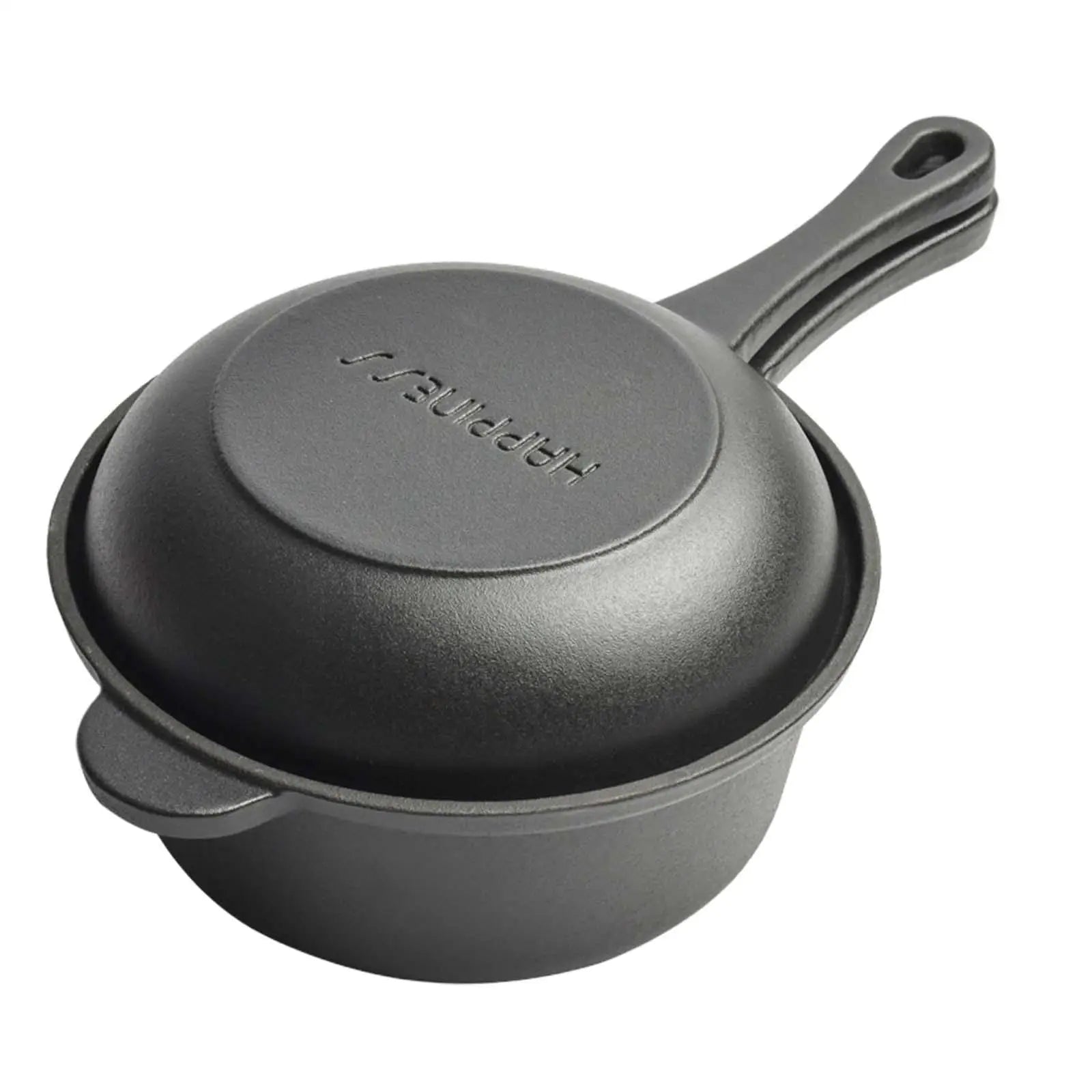 Cast Iron Pan Cooker Pot with Skillet Lid BBQ Steak Pot Stewpot for Home Kitchen