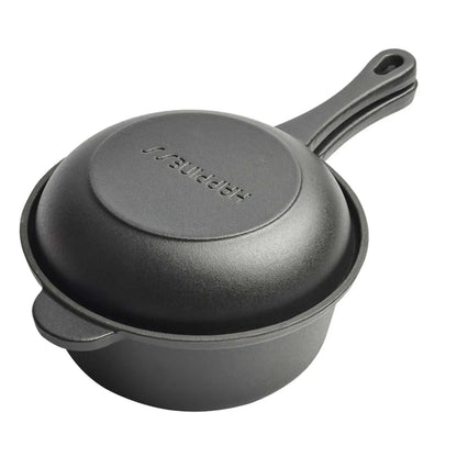 Cast Iron Pan Cooker Pot with Skillet Lid BBQ Steak Pot Stewpot for Home Kitchen
