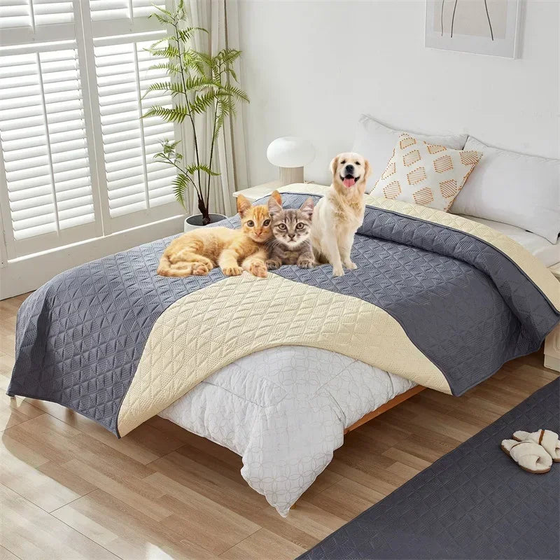 Quilted Bedspread Pads Non-Slip King Size Bed Sheet Sofa Covers Reusable Kids Pet Dog Cat Urine Mat Bed Mattress Protector