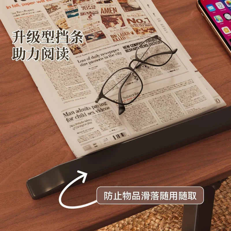 Adjustable Height Swivel Side Table - Mobile Sofa End Table Rolling Coffee Table for Living Room Bedroom Dorm
