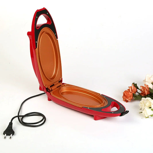 US/EU/AU/UK Plug Pizza Pan Electric Frying Pans Smokeless Nonstick Grill Steak Pot For Cookware Heating Frying Pan 32*12.5*8.5cm
