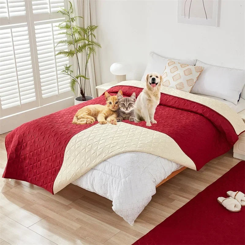Quilted Bedspread Pads Non-Slip King Size Bed Sheet Sofa Covers Reusable Kids Pet Dog Cat Urine Mat Bed Mattress Protector