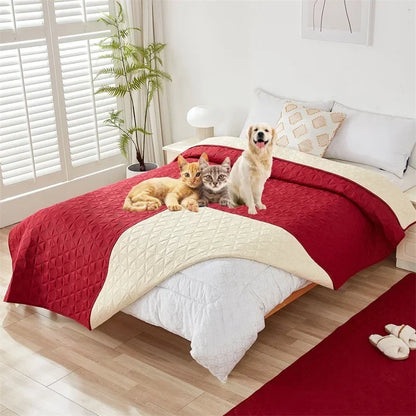 Quilted Bedspread Pads Non-Slip King Size Bed Sheet Sofa Covers Reusable Kids Pet Dog Cat Urine Mat Bed Mattress Protector