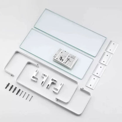 Glass Shelf Bathroom Items Bore Storage Shower Organiser Accessories Organizers Wall Shelves Hardware Fixture Home Improvement