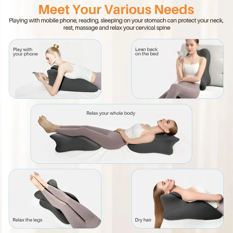 Wedge Pillow Memory Foam Ergonomic Prone Pillow with Removable Cover Couple Bed Pillow for Body Pain Relie Multi-Positional