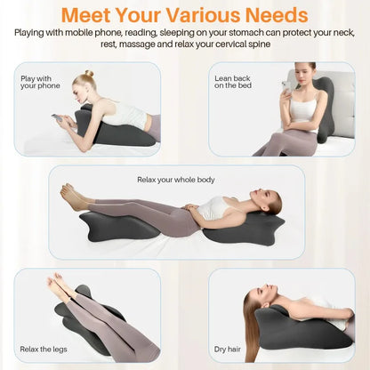 Wedge Pillow Memory Foam Ergonomic Prone Pillow with Removable Cover Couple Bed Pillow for Body Pain Relie Multi-Positional