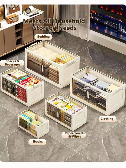 Multi-specification Large Capacity Storage Cabinet with Open Door Multifunction Foldable Closet Organizer Sundries Cabinet