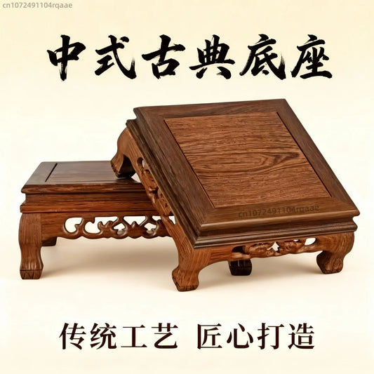 Miniature Wood Table, Natural Solid Wood Base for Diorama, Dollhouse, Model Displays, DIY Crafts, Home Decor Tea Sets Pedestal