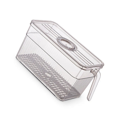 Kitchen Storage Containers with Time Recorder Lid Fridge Organizers Keep Fresh Food and Fruit Refrigerator Freezer Storage Boxes