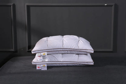 Soft Pillows White Goose Down Feather Pillows for Sleeping Neck Protection Bed Pillows with 100% Cotton Cover
