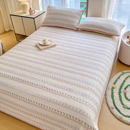 Bonenjoy 1pc Bedspread 100% Cotton Bed Cover Quilted Bed Linen Skin-friendly Bedsheet покрывало на кровать (No Pillowcase)
