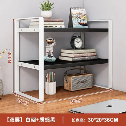 Student Desktop Book Storage Rack Layered Display of Household Cosmetics Perfume Organize Office Desktop Miscellaneous Materials