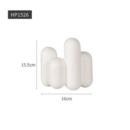 Nordic White Vases Living Room  Home Decor Room Decor Pottery And Porcelain Vases For Artificial Flowers Decorative Figurines