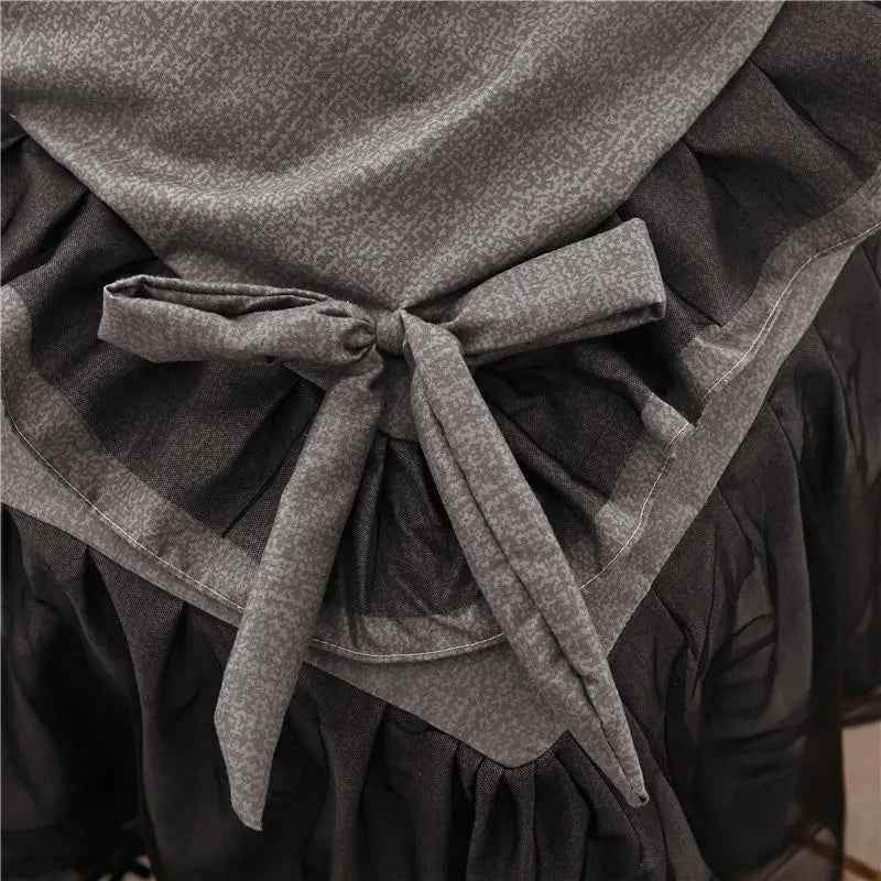 Korean Bed Skirt Bedding Sets with Ruffled Edges Thickened Princess Brushed Quilt Kit Solid Skin-Friendly Breathable Bedclothes