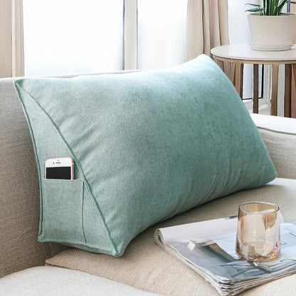 Headboard Wedge Pillow Bed Sofa Rest Reading Pillow Bolster Triangular Pillow Sitting in Bed-Backrest Positioning Support