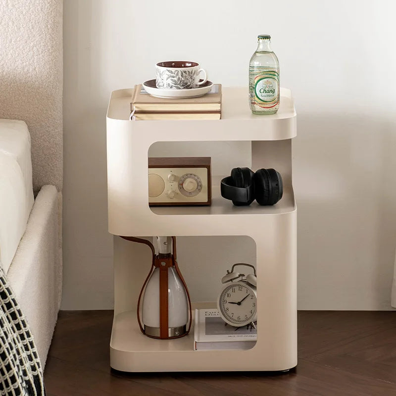 Nordic Minimalist Iron Frame Small Coffee Table Side Table Living Room Sofa Bedside Table Home Furniture Light Luxury Furniture