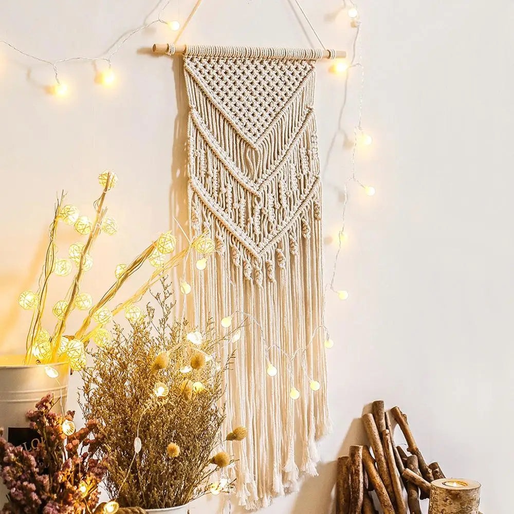 Bohemian Woven Modern  Wall Art Macrame Wall Hanging Decor For House Wedding Art Tapestry Apartment Dorm Room Decoration
