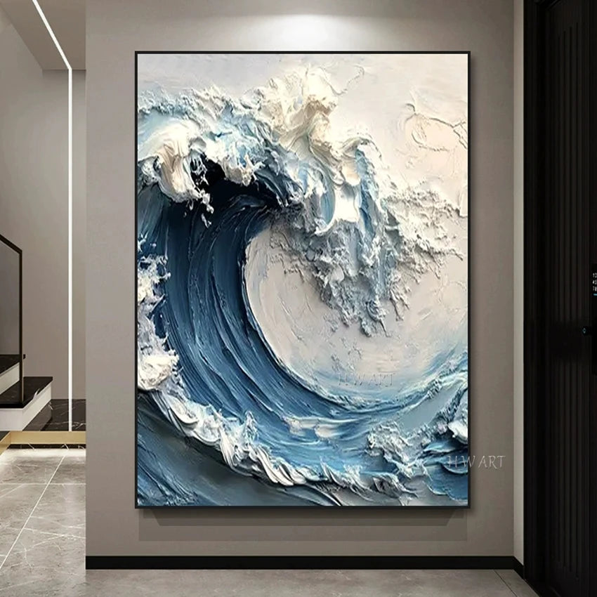 100% Handpainted Oil Painting On Canvas Thickness Knife Abstract Painting Wall Art Pictures for Home Decor Frameless