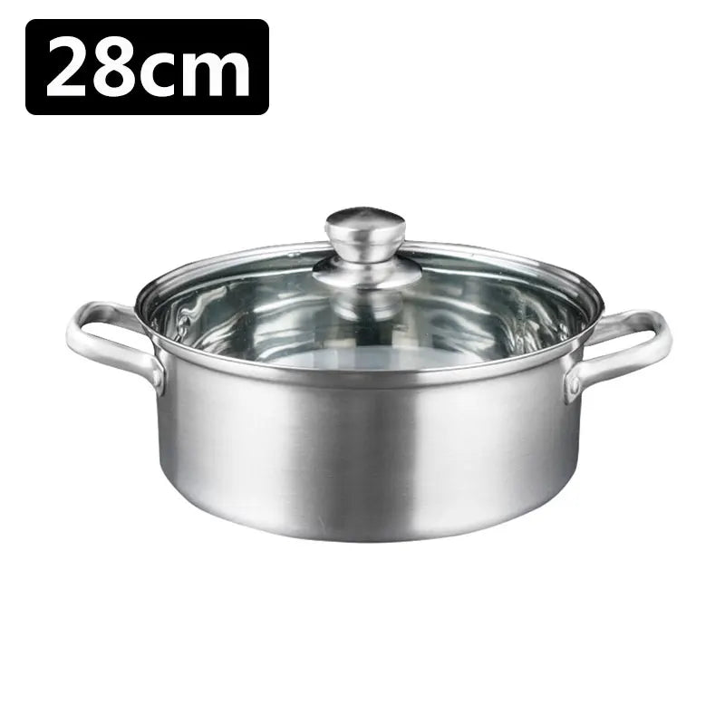 Chinese Hot Pot 304 Stainless Steel Induction Cooker Gas Stove Compatibl Kitchen Cookware Soup Cooking Pot Twin Divided