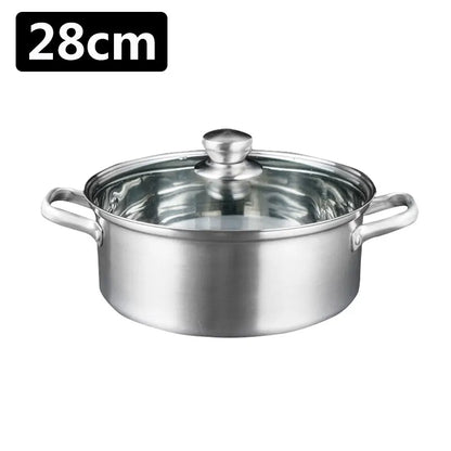 Chinese Hot Pot 304 Stainless Steel Induction Cooker Gas Stove Compatibl Kitchen Cookware Soup Cooking Pot Twin Divided