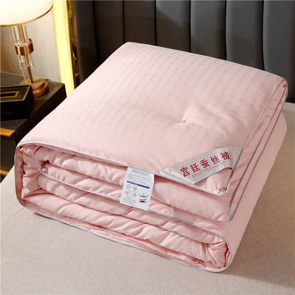 Formtheo Handmade Silk Quilt Mulberry Silk Winter Spring and Autumn Bedspread Comforter Set 200*230 220*240
