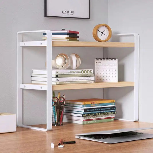 Student Desktop Book Storage Rack Layered Display of Household Cosmetics Perfume Organize Office Desktop Miscellaneous Materials