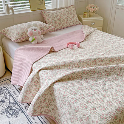 Floral Printed Bedspread for Beds Quilted Thick Blanket Bed Single/Double/Queen Bed Cover sabanas matrimoniales (No Pillowcase)