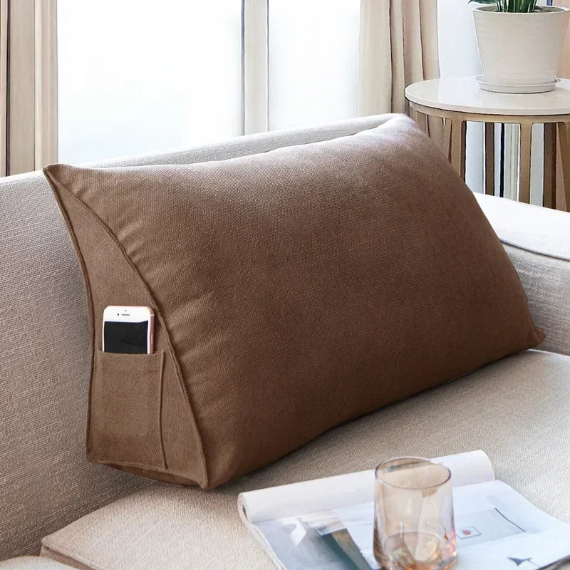 Headboard Wedge Pillow Bed Sofa Rest Reading Pillow Bolster Triangular Pillow Sitting in Bed-Backrest Positioning Support
