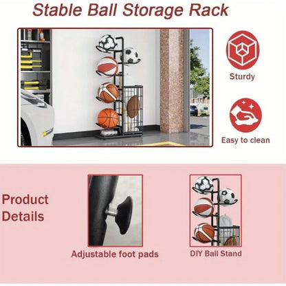 Indoor Children Basketball Storage Rack Put Ball Football Storage Basket Placed Rack Kindergarten Volleyball Stand Holder Space