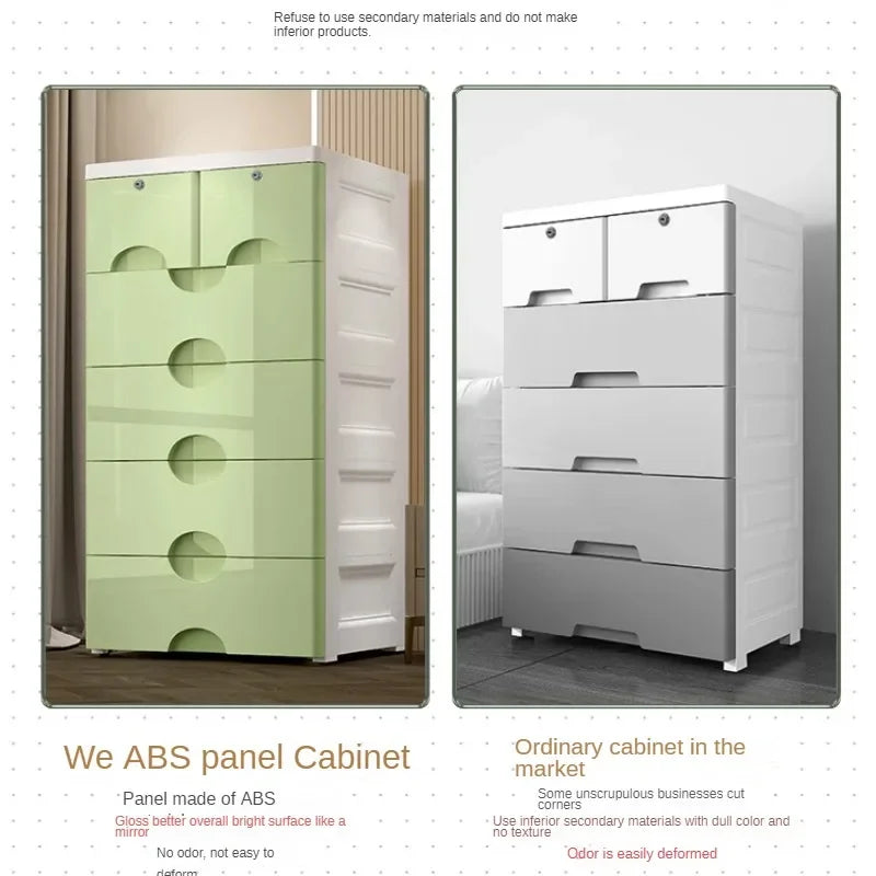 Large Capacity Storage Cabinet Drawer Style Wardrobe Multi-Layer Household Organizer for Efficient Spacious Home Storage