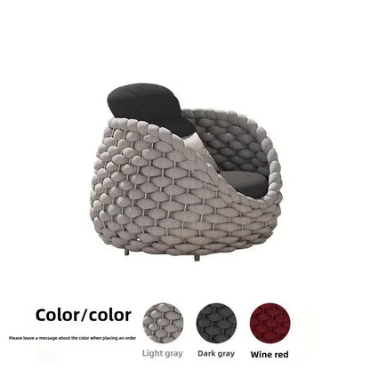 Outdoor Patio Sofa Set Wicker Garden Loveseat Cushioned Rattan Furniture Backyard Porch Seating All Weather Durable