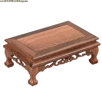 Miniature Wood Table, Natural Solid Wood Base for Diorama, Dollhouse, Model Displays, DIY Crafts, Home Decor Tea Sets Pedestal