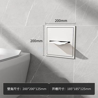 Stainless Steel Recessed Bathroom Storage Cabinet - Wall Niche Tissue Box Toilet Paper Holder Organizer
