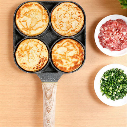 Four-hole Frying Pot Thickened Omelet Pan Non-stick Egg Pancake Steak Pan Cooking Egg Ham Pans Breakfast Maker