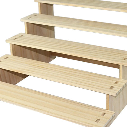 Wood Display Shelf Collectibles Display Stand Storage Durable Showcase Fixtures