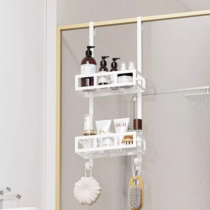 Space-Efficient Simple Bathroom Hanging Basket Non-Punching Shower Gel And Shampoo Storage Drain Water Rack for Bathroom Organiz