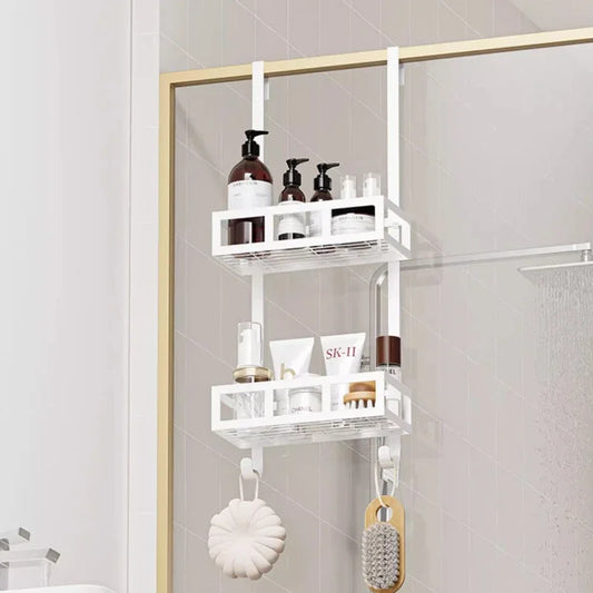 Space-Efficient Simple Bathroom Hanging Basket Non-Punching Shower Gel And Shampoo Storage Drain Water Rack for Bathroom Organiz