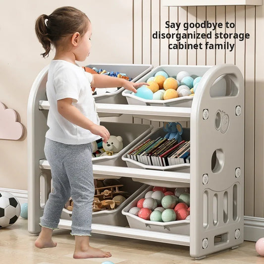 Baby Toy Storage Cabinet Classification Organization Storage Box Sundries Storage Bookshelf Cabinet for Living Room & Bedroom