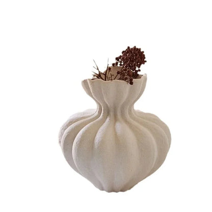 French Ceramic Vase Minimalist Floral Vessel Table Centerpiece Home Decor For Women Gift For Anniversary Birthday