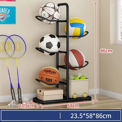 Indoor Children Basketball Storage Rack Put Ball Football Storage Basket Placed Rack Kindergarten Volleyball Stand Holder Space