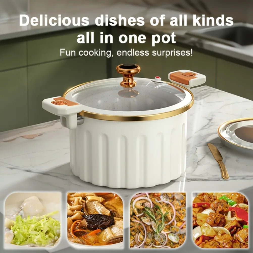 Enamel Cooking Pots Large-capacity Double-handled Stew Pot Non-stick Multifunctional Home Pot Suitable Pots for The Kitchen